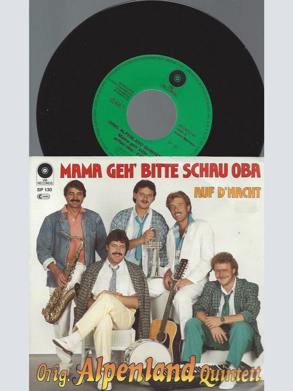 7" Orig. Alpenland Quintett – Mama Geh' Bitte Schau Oba  // NM