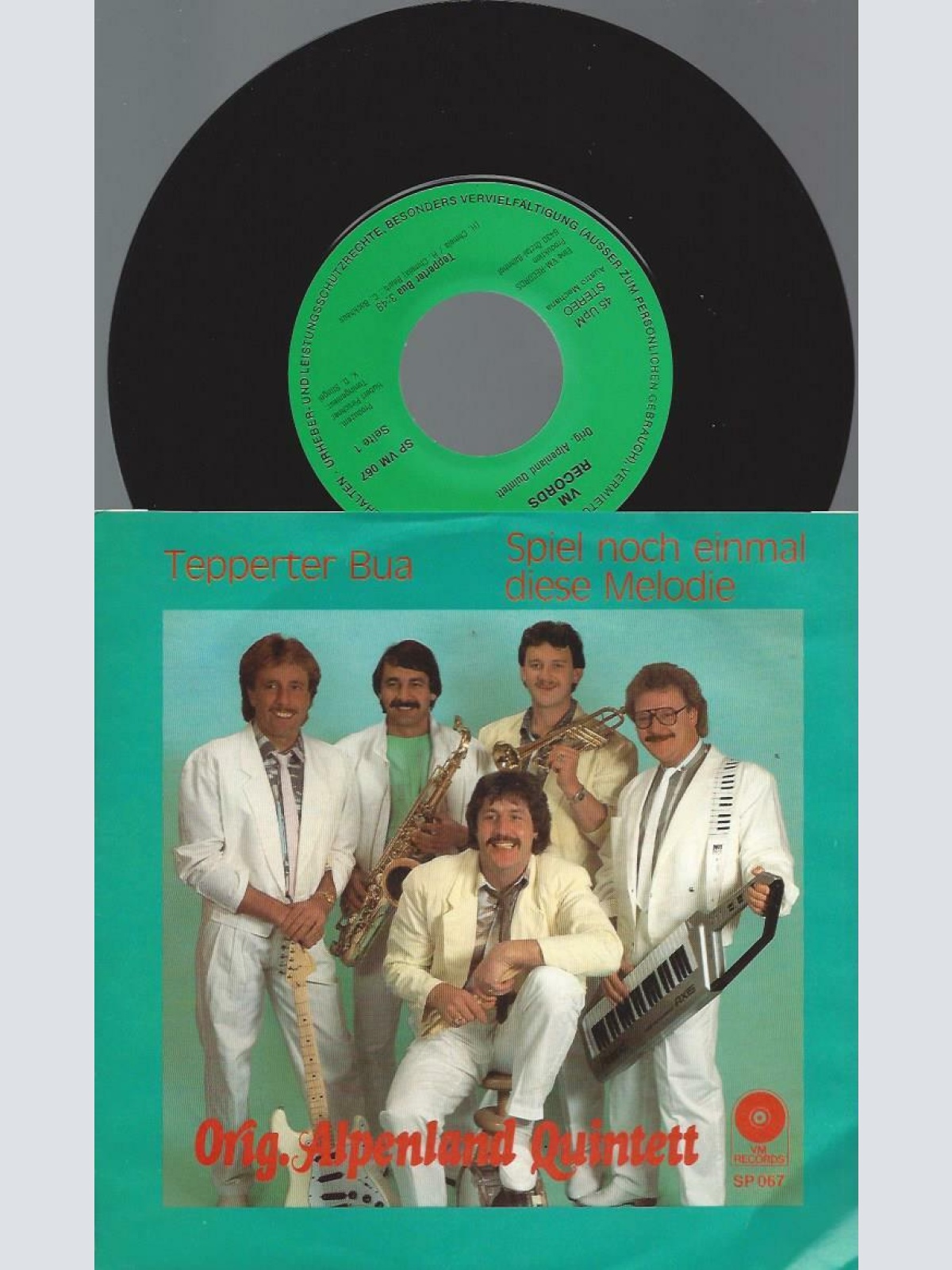 7"  Orig. Alpenland Quintett / Tepperter Bua / Spiel Noch Einmal Diese Me  // NM