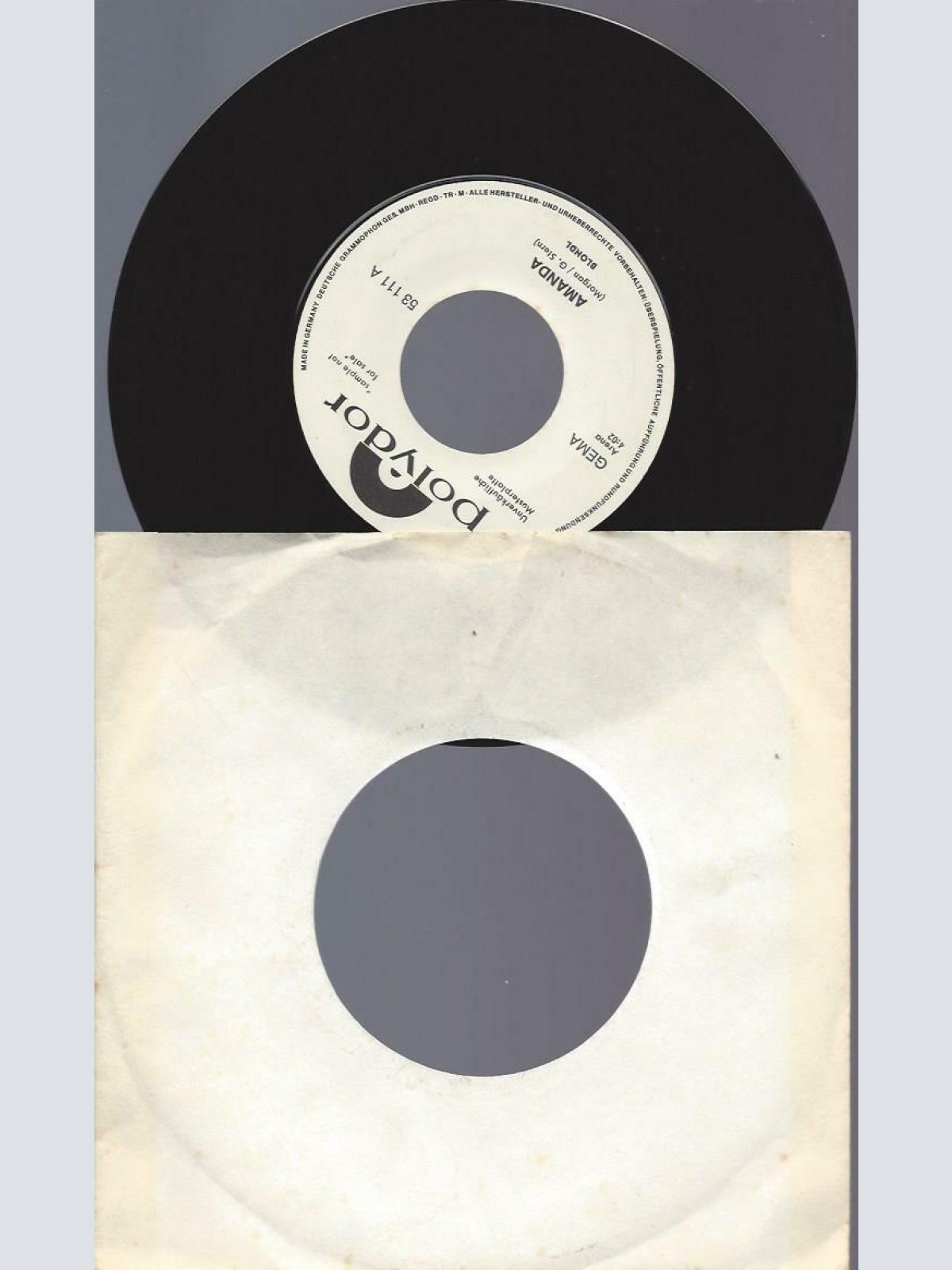 7" Blondl – Amanda  //  Promo