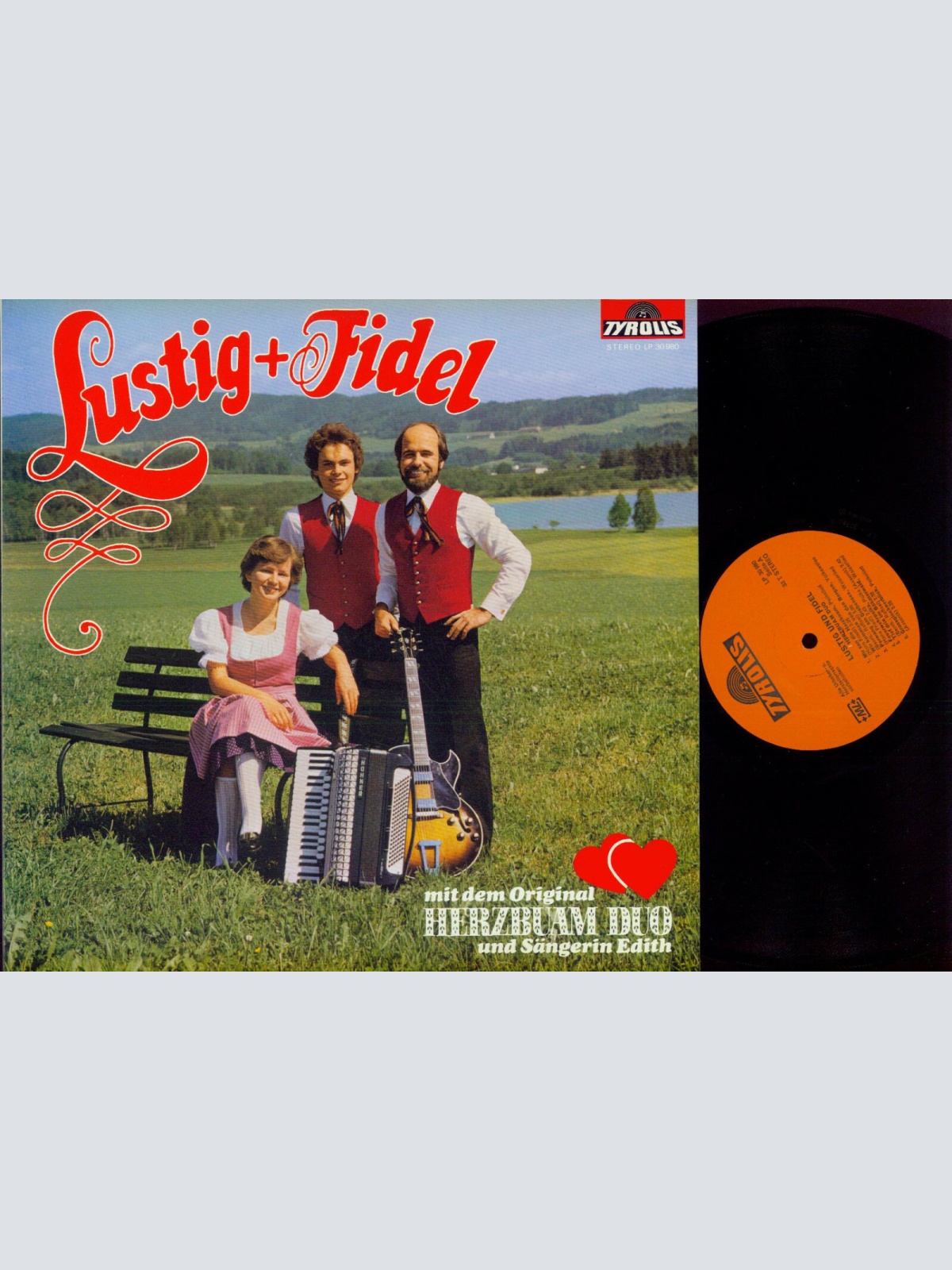 LP--Herzbuam Duo //  Lustig +Fidel    // NM