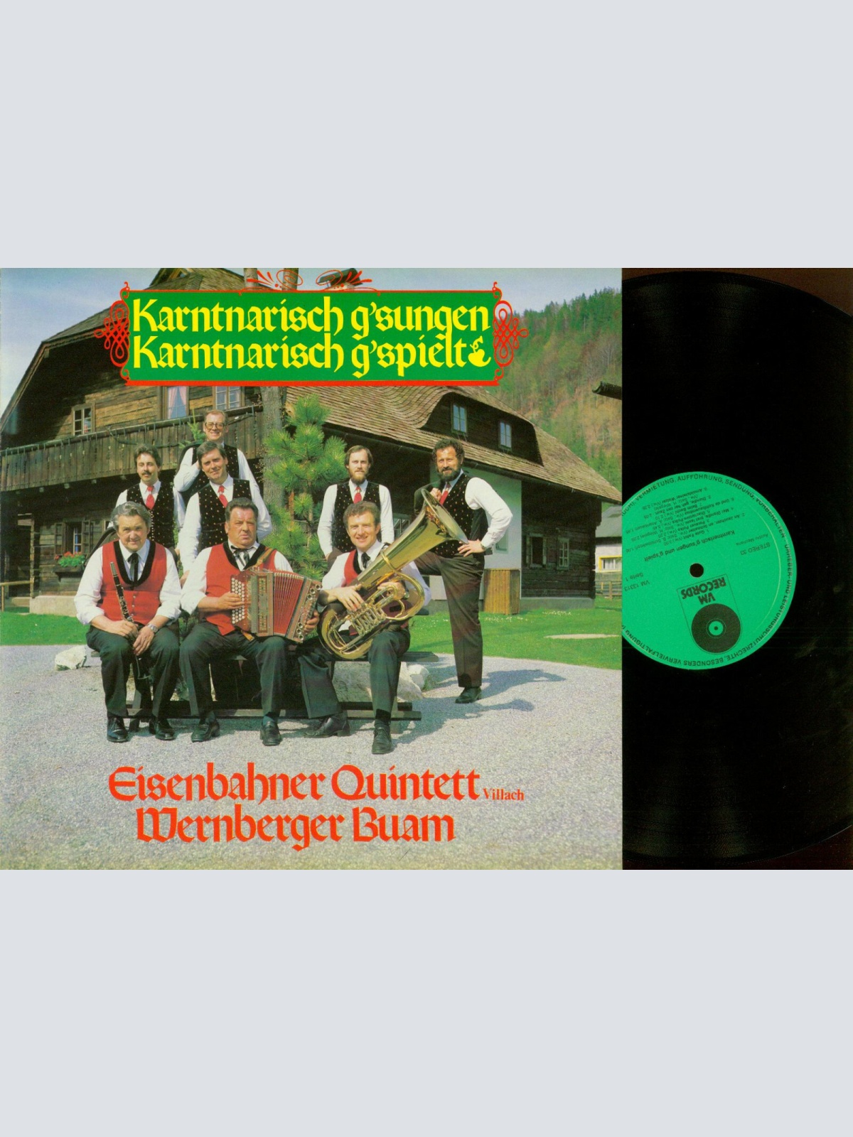 LP--Eisenbahner Quintett / Wernberger Buam /Karntnarisch G'sungen Karntnarisch G