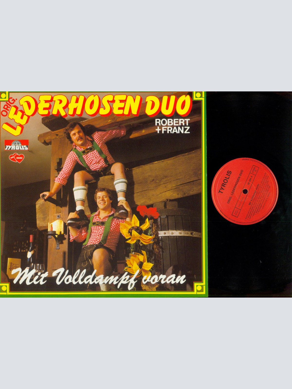 LP--Lederhosen Duo Robert Franz -- Mit Volldampf voran  /NM