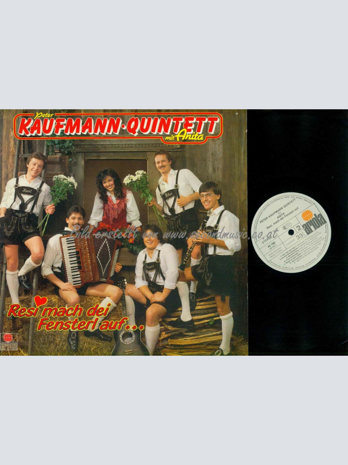 LP--Peter Kaufmann Quintett Mit Anita – Resi, Mach Dei Fensterl Auf /  NM