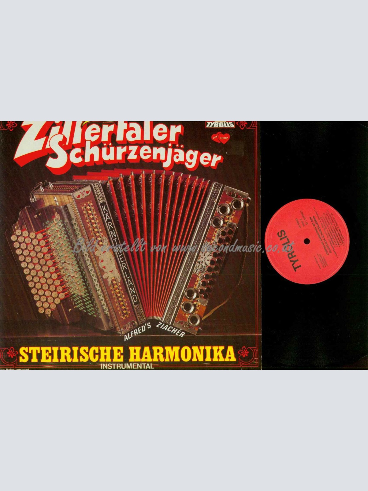 LP--Orig. Zillertaler Schürzenjäger – Steirische Harmonika Instrumental   // NM