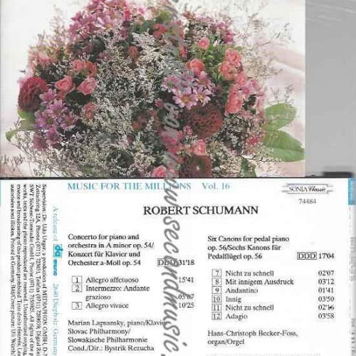 CD--SLOWAKISCHE PH UND SCHUMANN,ROBERT | - - VOL. : SCHUMANN
