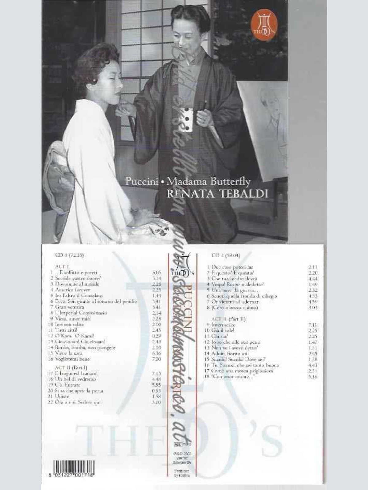 CD--RENATA TEBALDI--PUCCINI: MADAMA BUTTERFLY