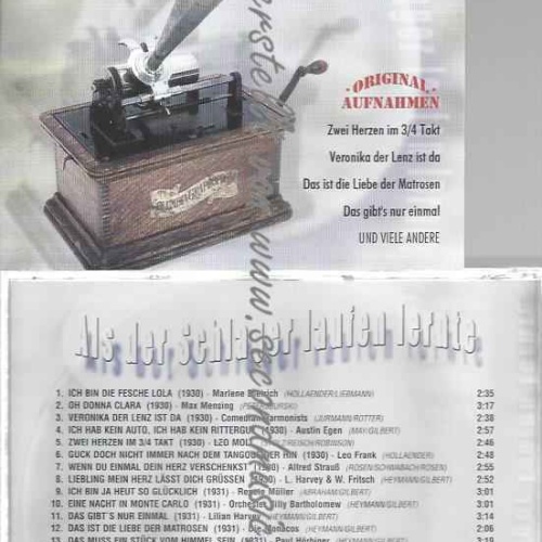 CD-- Als der Schlager Laufen Lernte Folge 3 (1930-1931