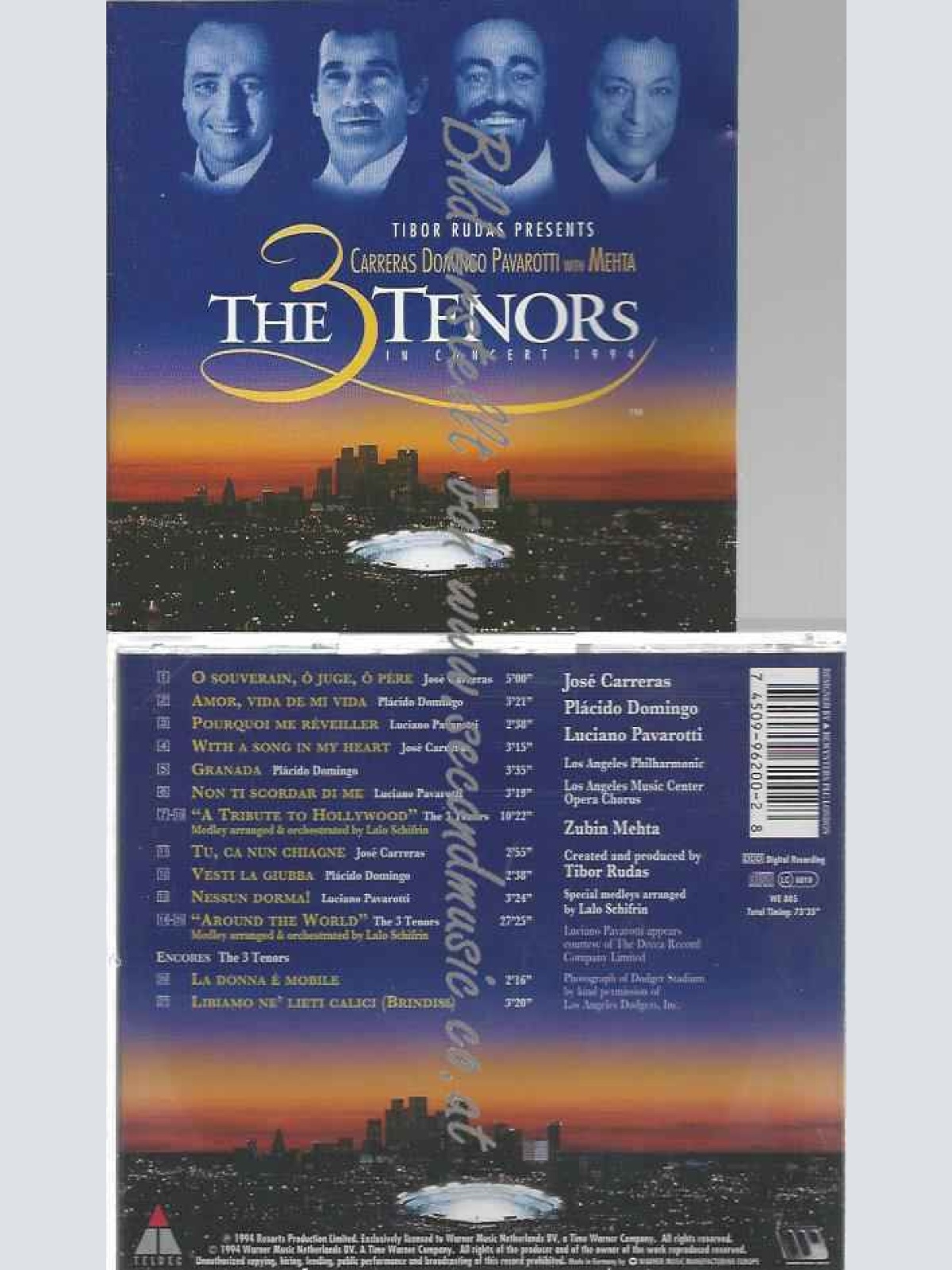CD--CARRERAS, DOMINGO,  --THE THREE TENORS IN CONCERT