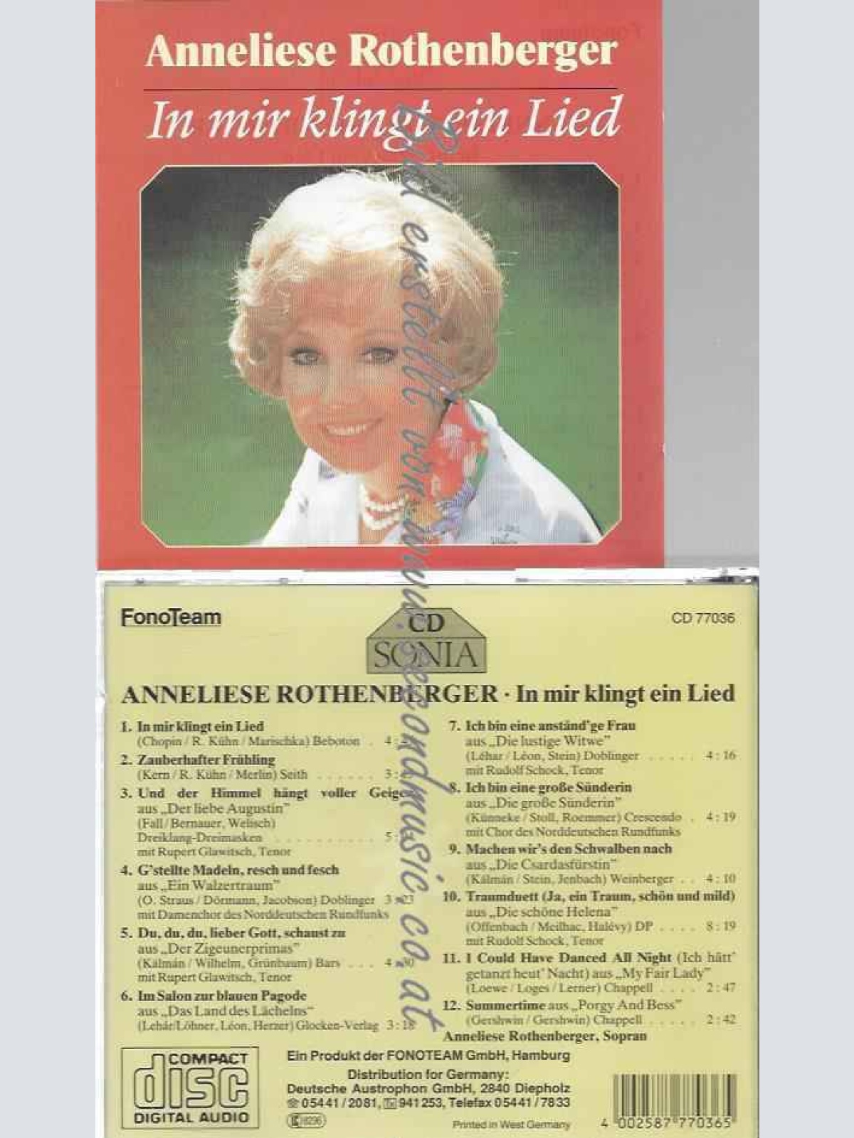 CD--ANNELIESE ROTHENBERGER | --IN MIR KLINGT EIN LIED