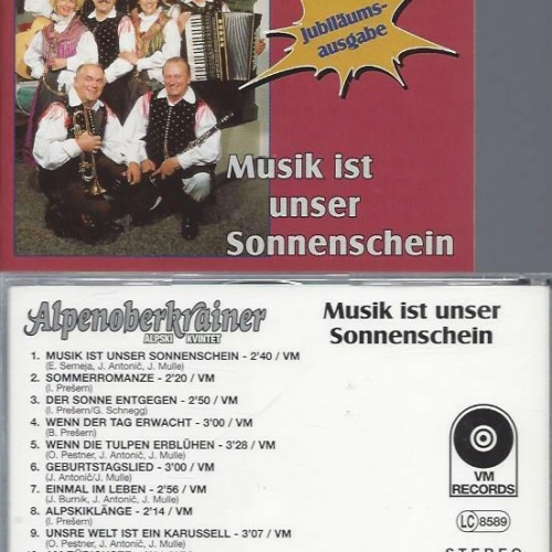 CD--  Alpenoberkrainer Musik ist unser Sonnenschein