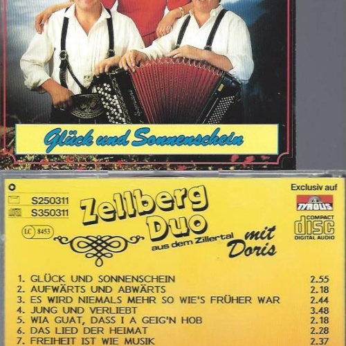 CD--Zellberg Duo mit Doris –Glück und Sonnenschein //