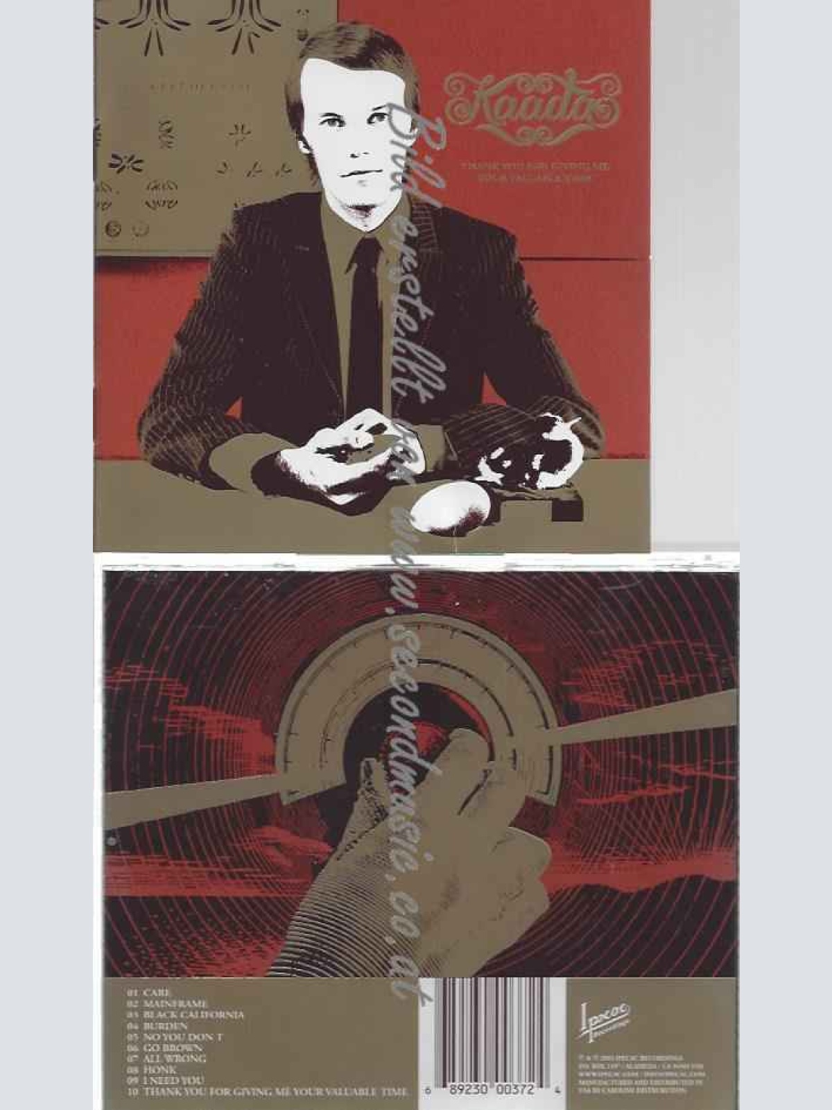 CD--Kaada  --Thank You for Giving Me Your Valuable Time