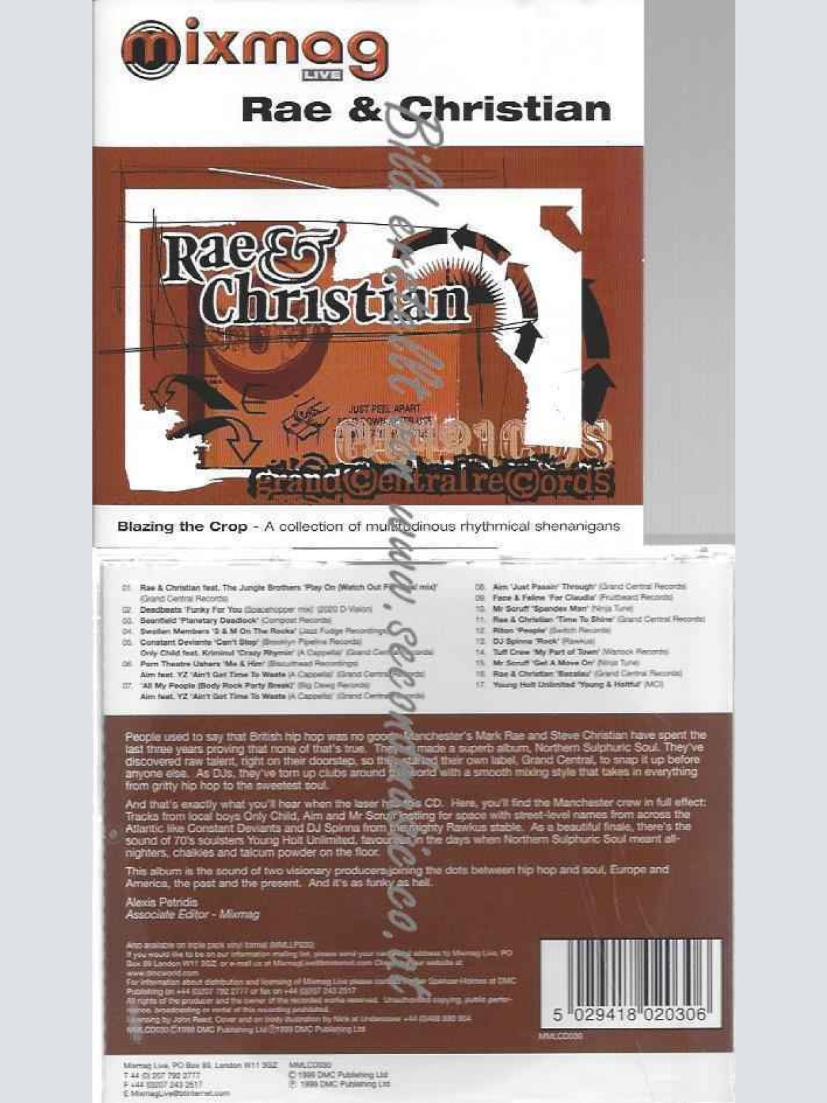 CD--Rae Christian  --Blazing the Crop