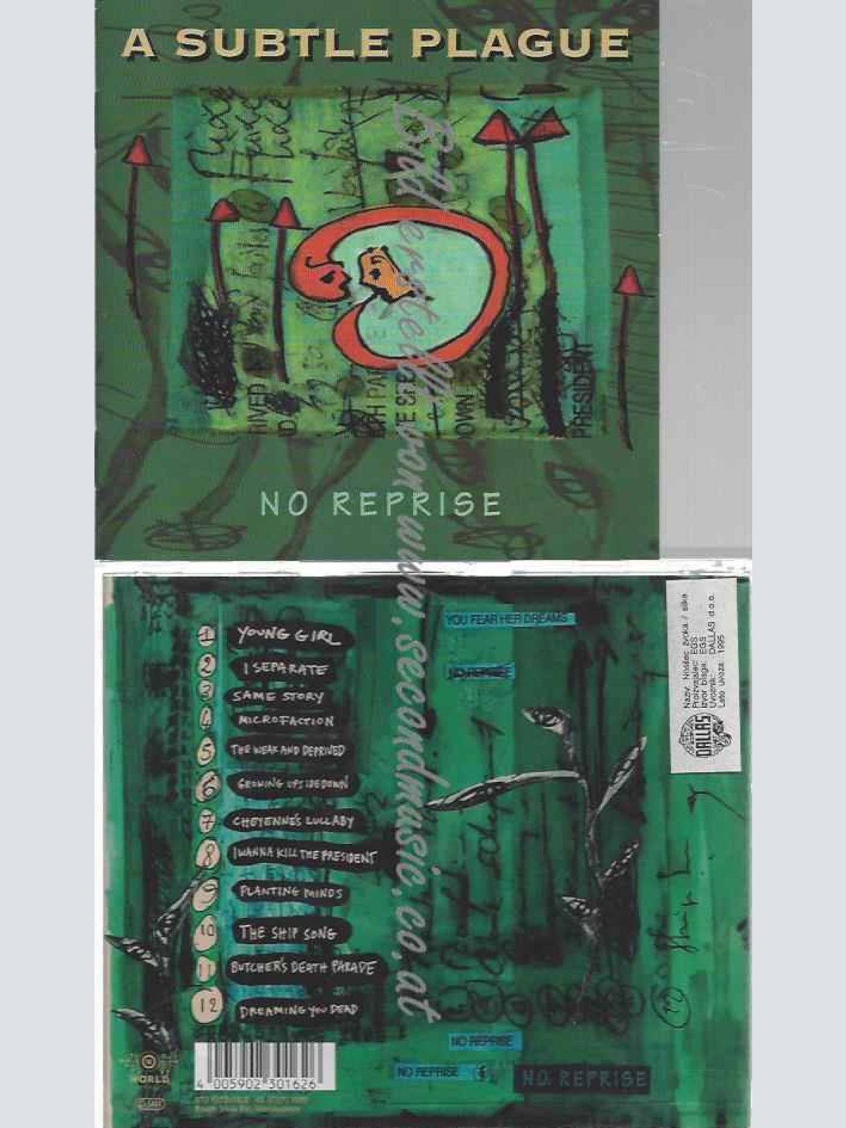 CD--A Subtle Plague  --No Reprise