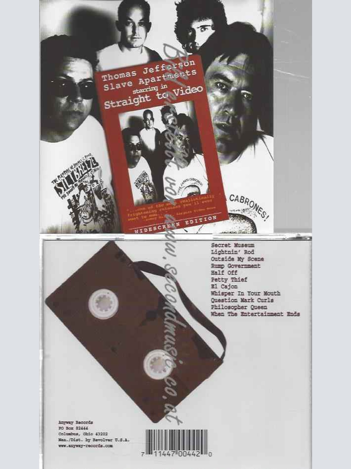 CD--Thomas Jefferson Slave Apartments  --Straight to Video