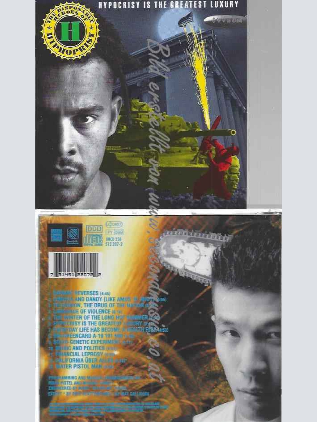 CD--Disposable Heroes Of Hiphoprisy  --Hypocrisy Is Great.Luxury