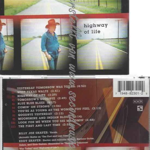 CD--Billy Joe Shaver  --Highway of Life