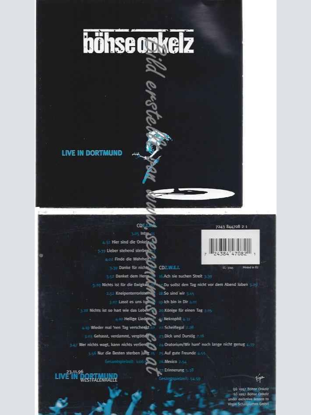 CD--Boehse Onkelz  --Live in Dortmund