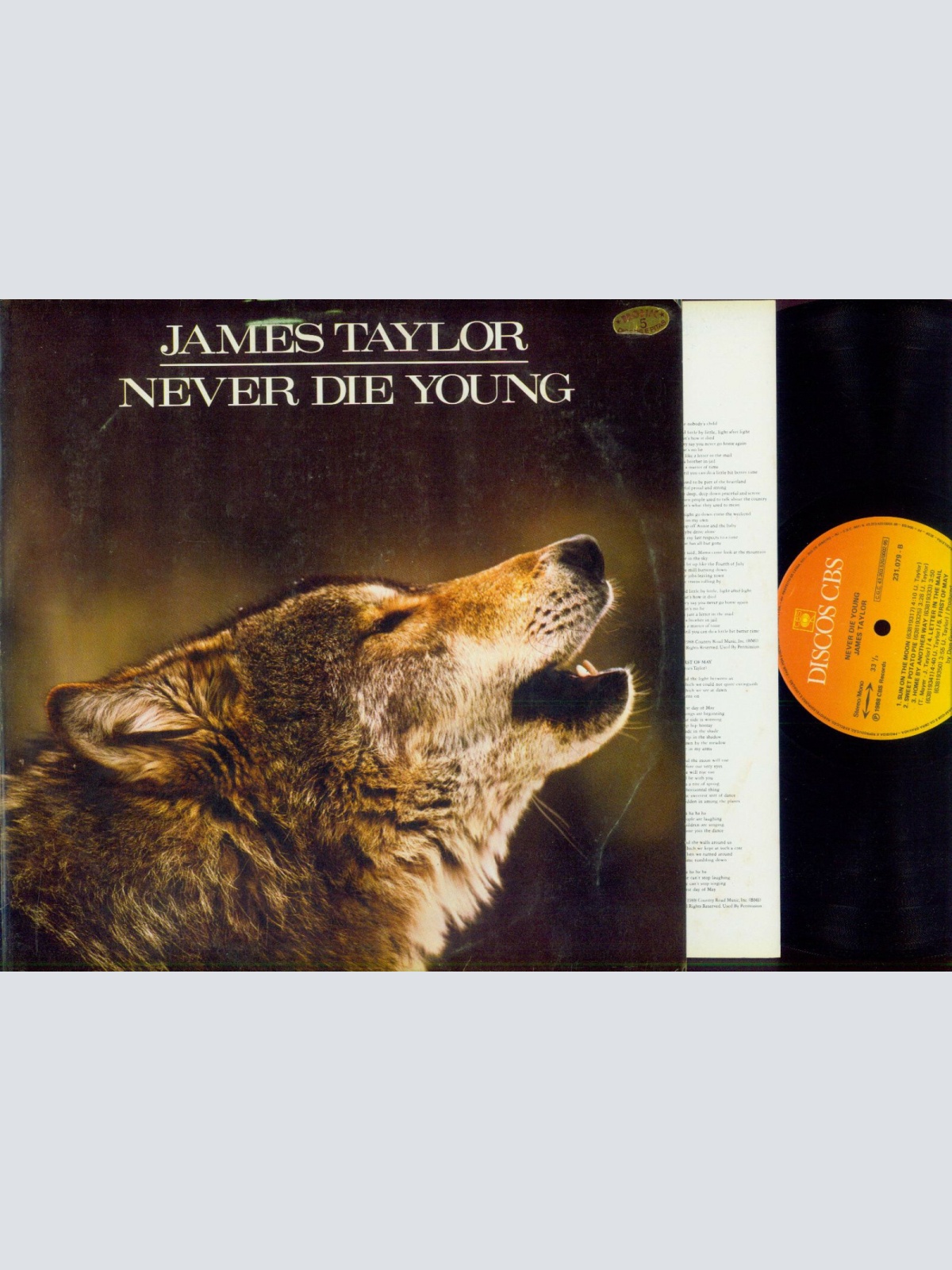 LP--James Taylor  – Never Die Young //231079