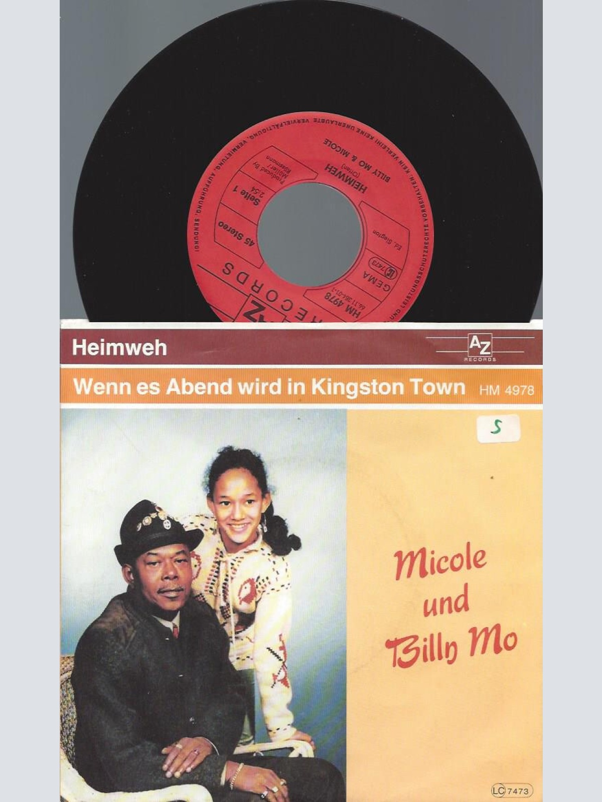 7" Billy Mo  Micole   --  Heimweh