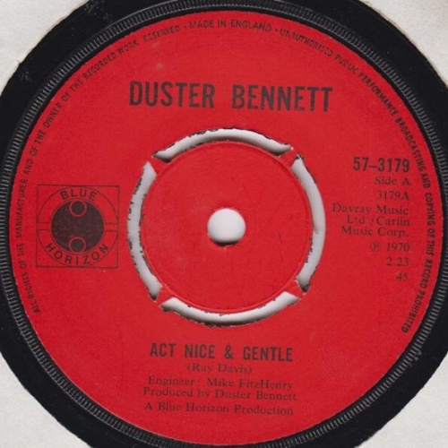 7", Single Duster Bennett - Act Nice & Gentle