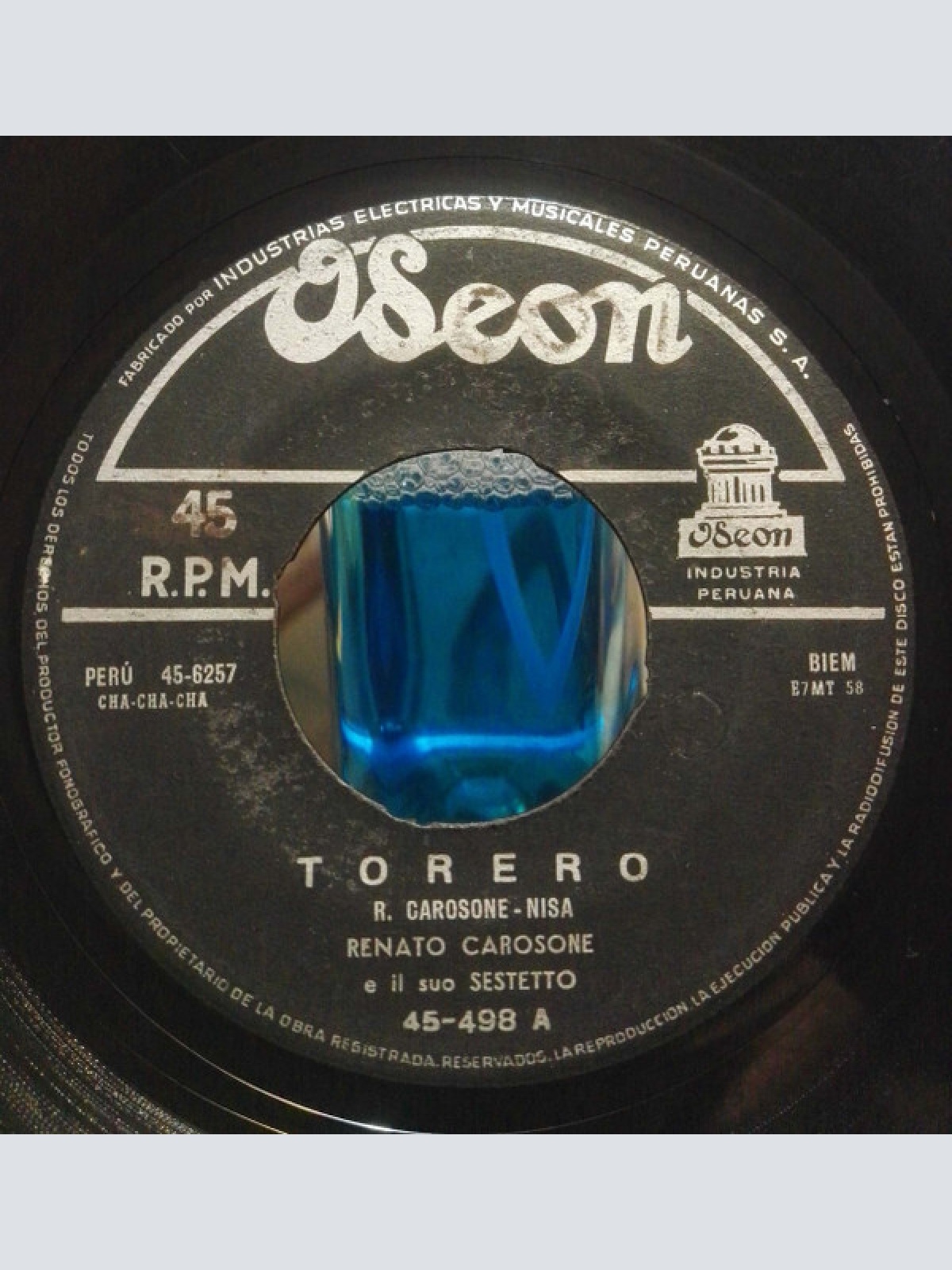 7", Single Renato Carosone E Il Suo Sestetto - Torero