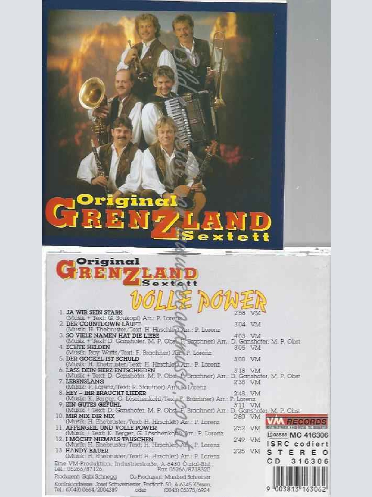 CD--GRENZLAND SEXTETT,ORIG.--VOLLE POWER