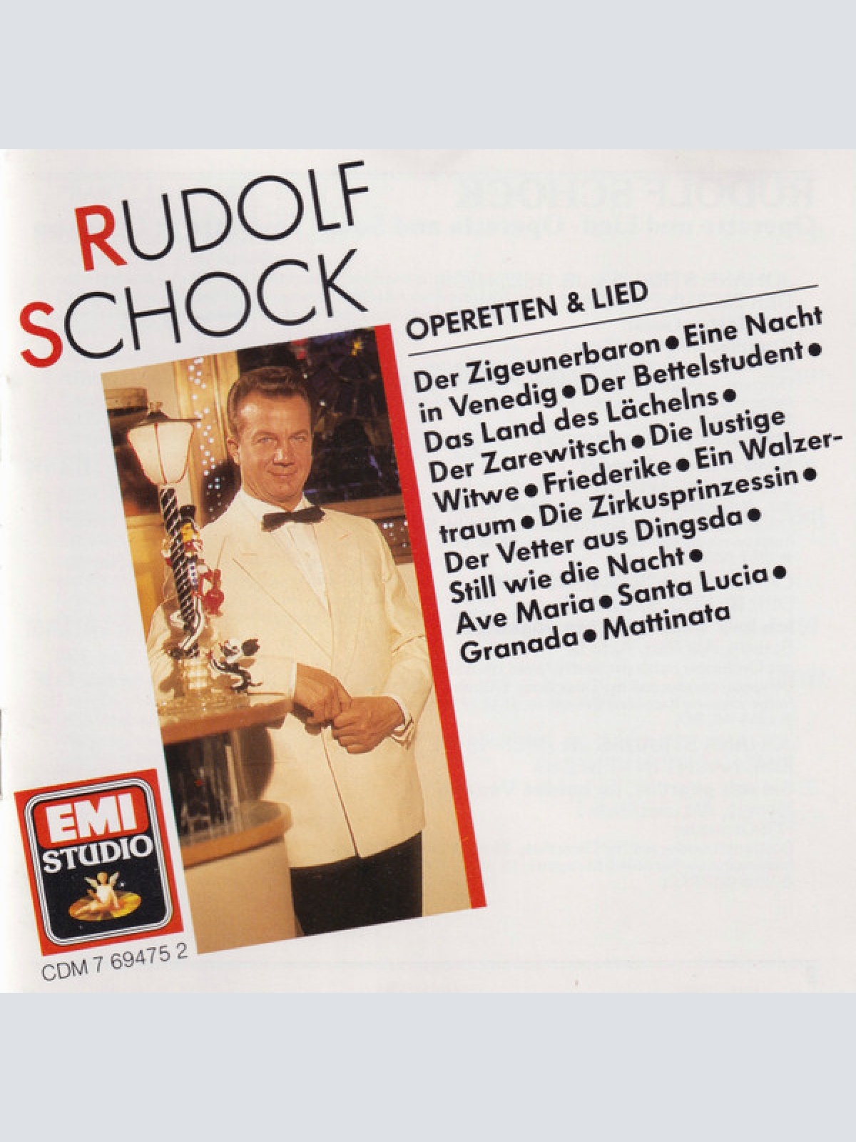 CD, Comp, Mono Rudolf Schock - Operette Und Lied