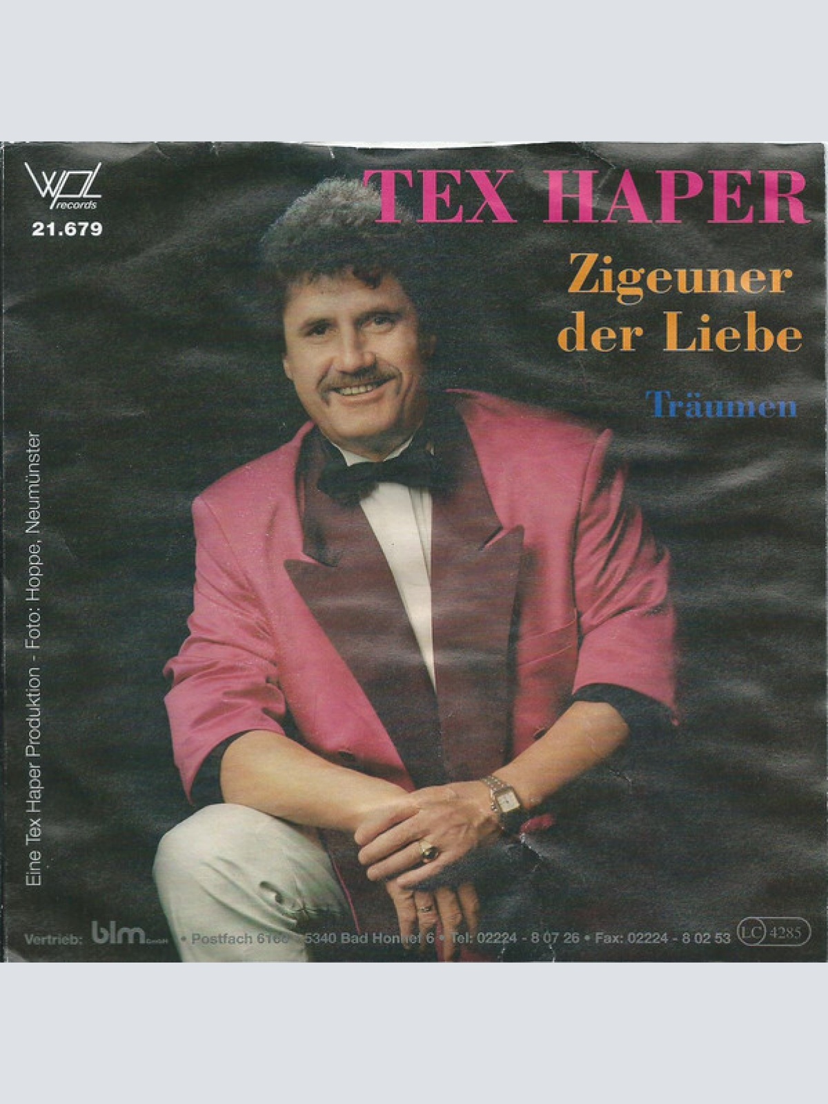 7", Single Tex Haper - Zigeuner Der Liebe