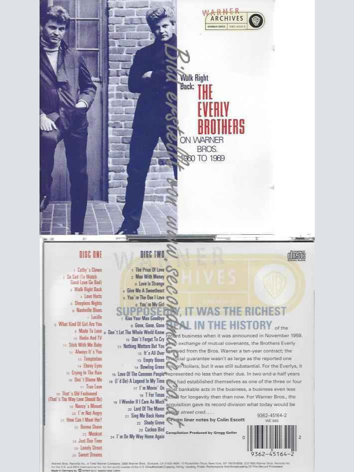 CD--Everly Brothers  --Walk Right Back -
