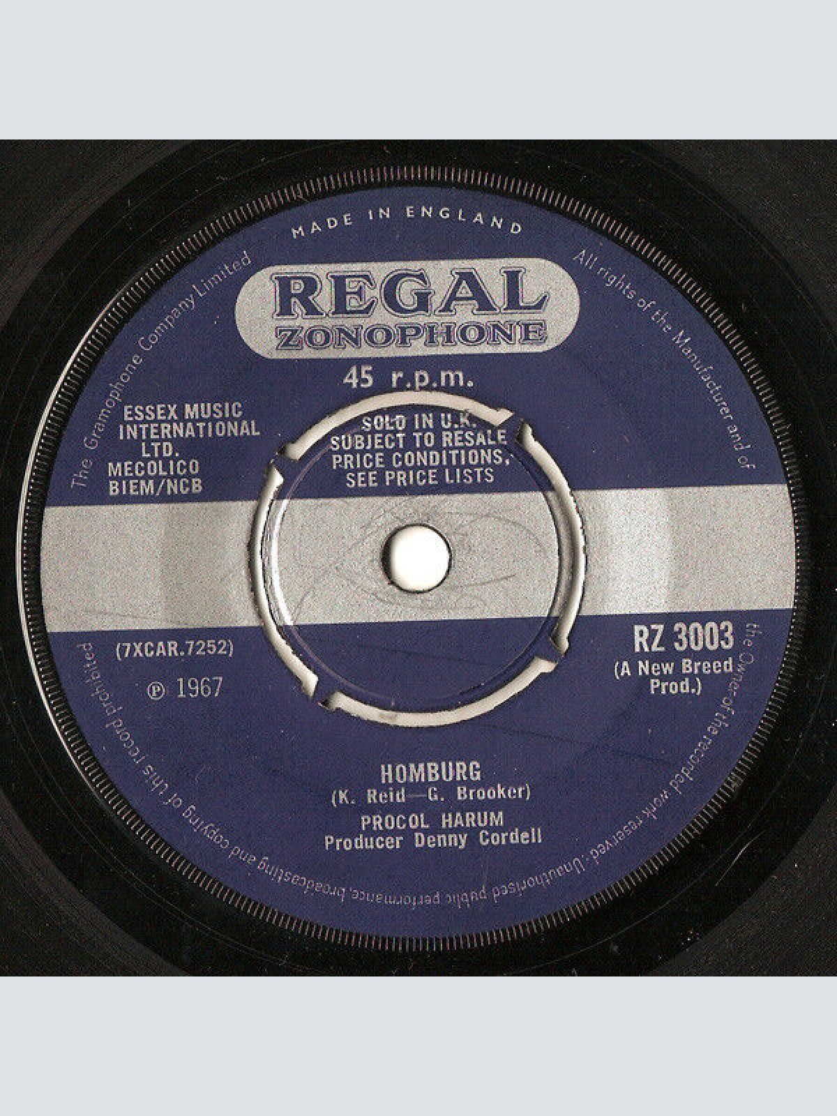 7", Single, 4-p Procol Harum - Homburg