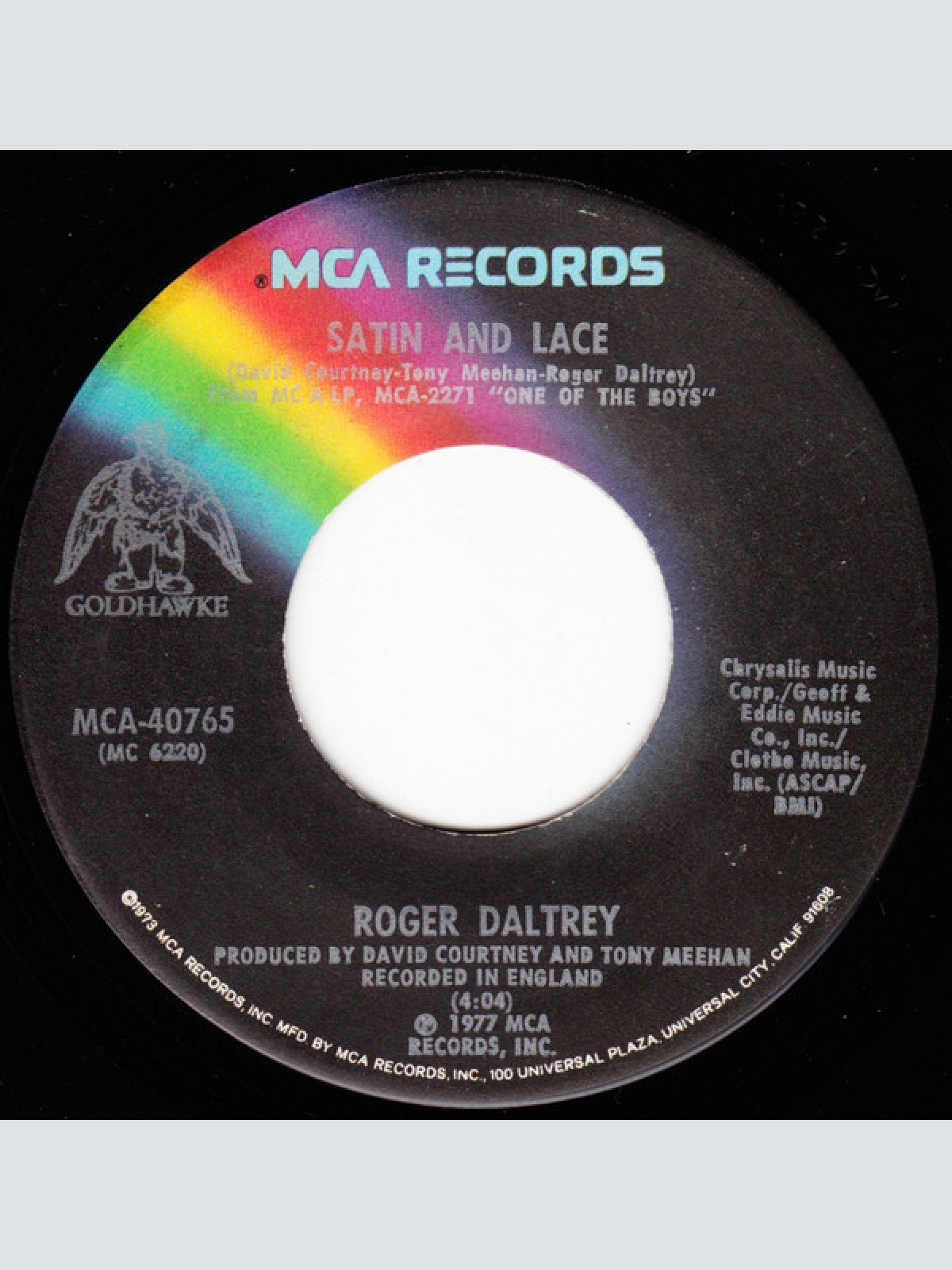 7", Single Roger Daltrey - Say It Ain't So, Joe / Satin And Lace