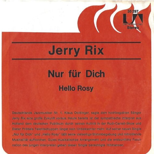 7", Single, Promo Jerry Rix - Nur Für Dich