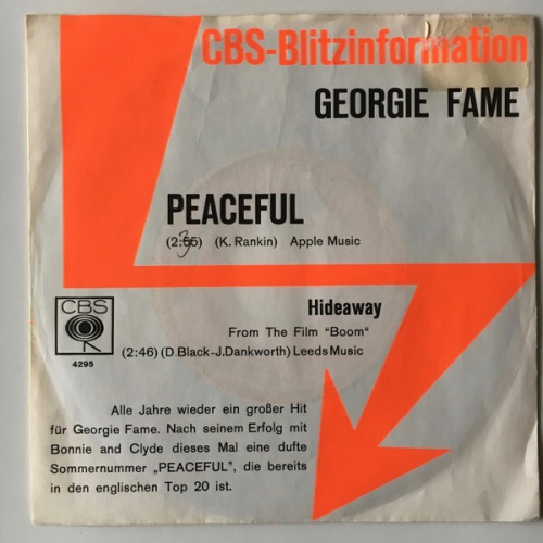 7", Single, Promo Georgie Fame - Peaceful