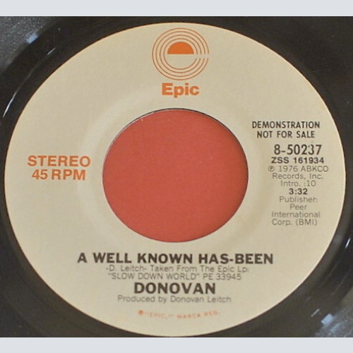 7", Mono, Promo Donovan - A Well Known Has-Been