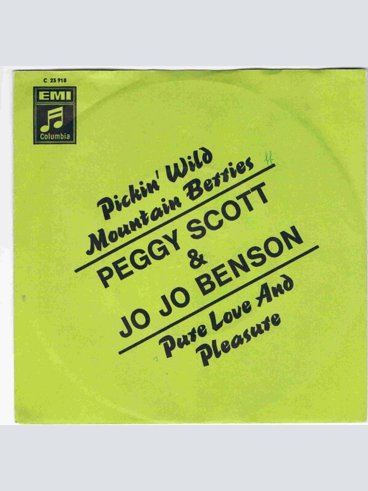 7", Single Peggy Scott & Jo Jo Benson - Pickin Wild Mountain Berries