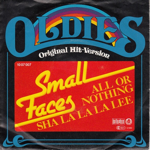 7", Single, RE Small Faces - All Or Nothing / Sha La La La Lee