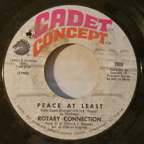 7", Single Rotary Connection - Peace At Least / Silent Night Chant