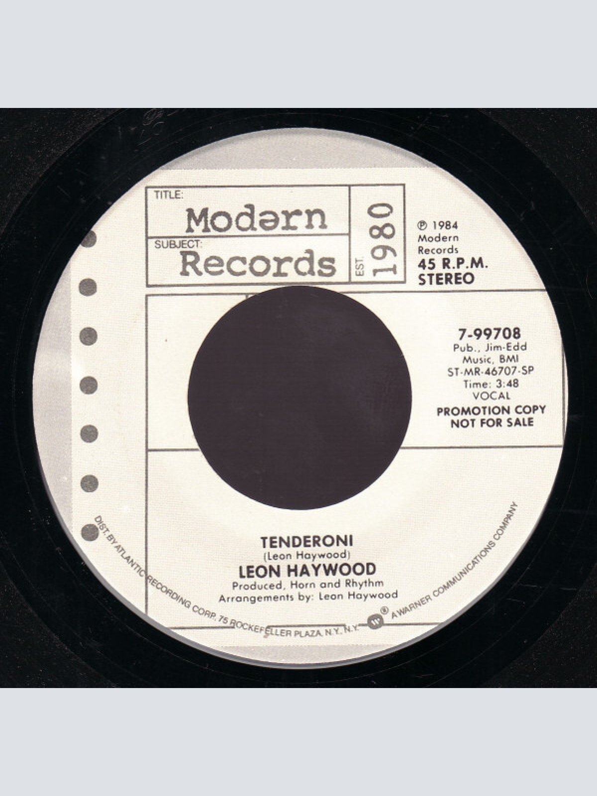 7", Promo, Spe Leon Haywood - Tenderoni