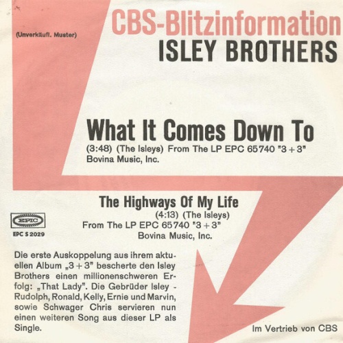 7", Single, Promo Isley Brothers* - What It Comes Down To