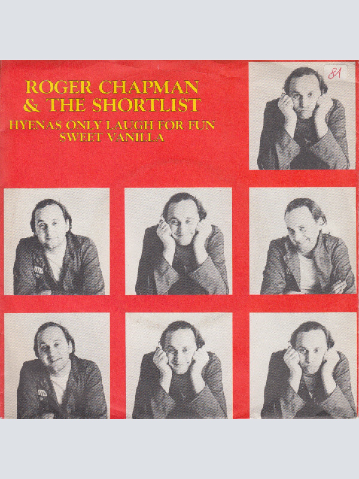 7", Single, Promo Roger Chapman & The Shortlist - Hyenas Only Laugh For Fun