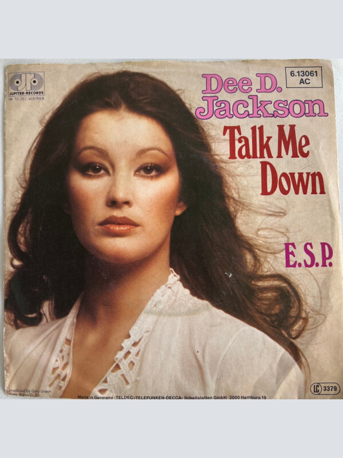 7", Single, Promo Dee D. Jackson - Talk Me Down