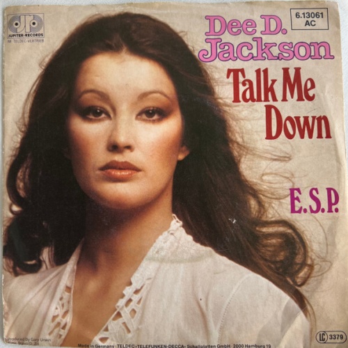 7", Single, Promo Dee D. Jackson - Talk Me Down
