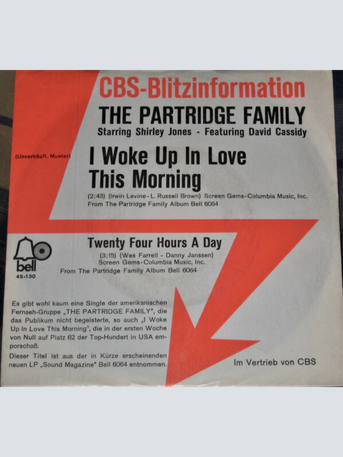 7", Single, Promo The Partridge Family Starring Shirley Jones (2) Featuring D...