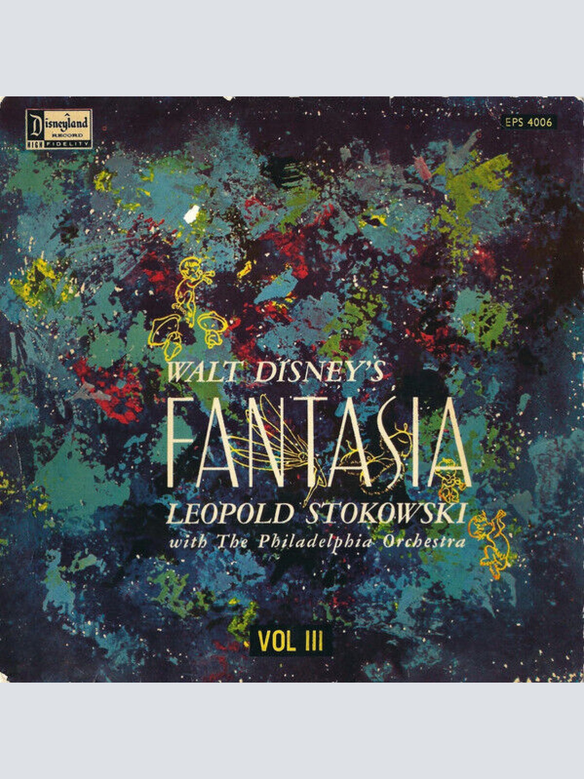 7", EP, Mono Leopold Stokowski With The Philadelphia Orchestra - Walt Disney'...