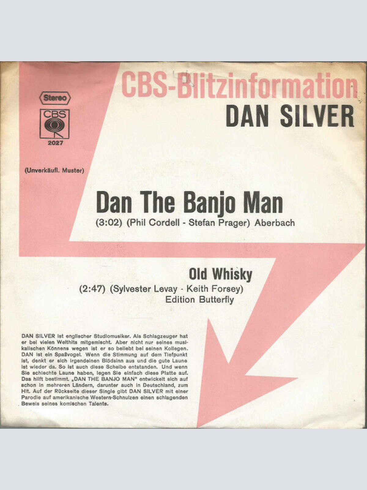 7", Single, Promo Dan Silver (3) - Dan The Banjo Man