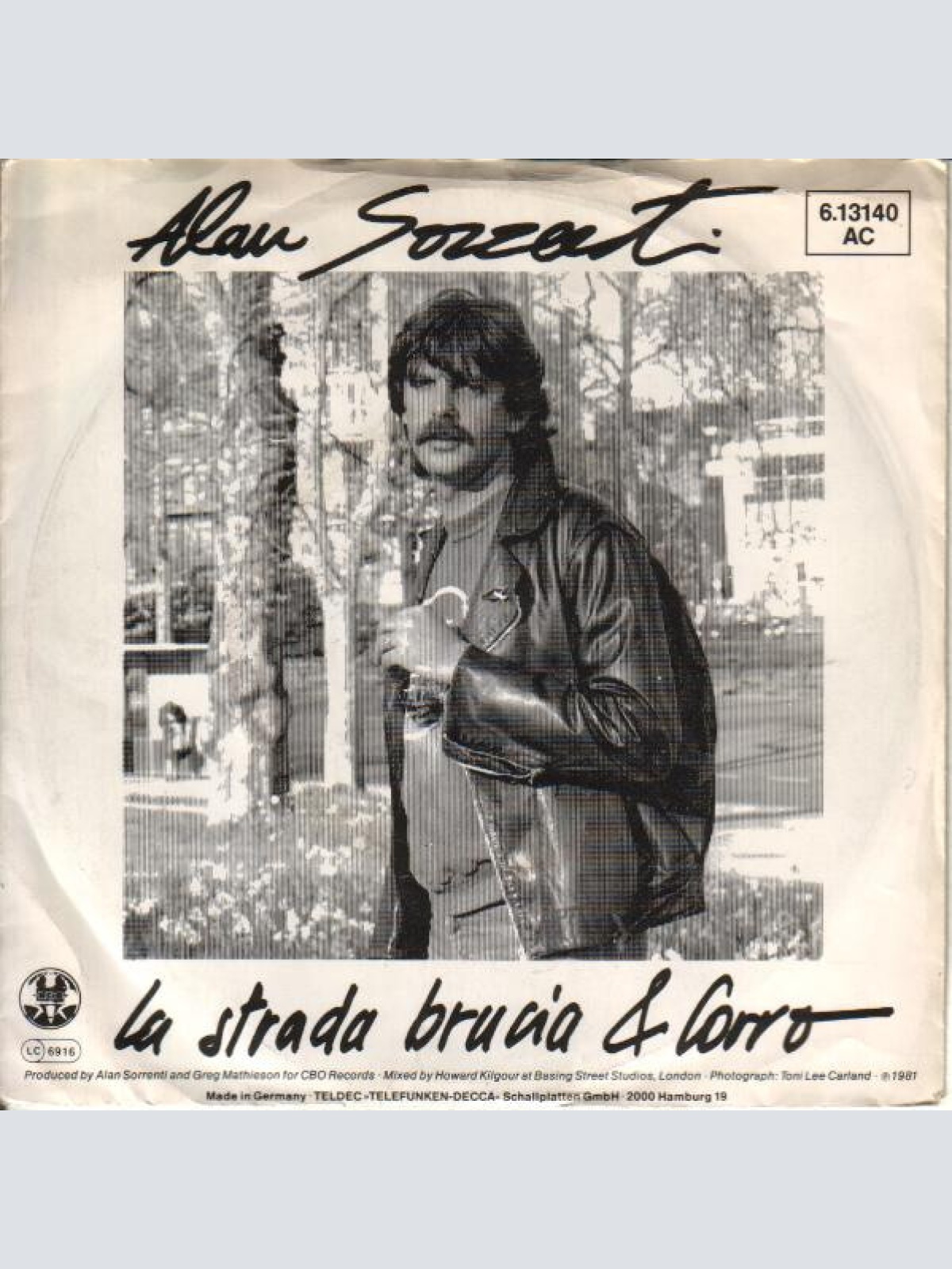 7", Single, Promo Alan Sorrenti - La Strada Brucia & Corro