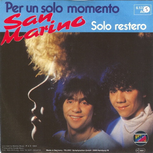 7", Single San Marino - Per Un Solo Momento