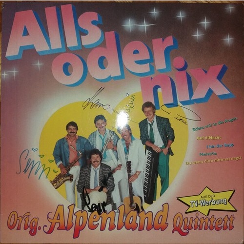 LP, Album Orig. Alpenland Quintett - Alls Oder Nix