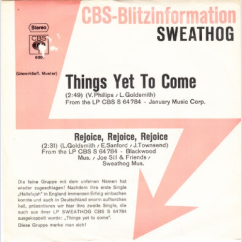 7", Single, Promo Sweathog - Things Yet To Come